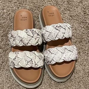 A New Day snakeskin slip on sandals size 7.5 - Target